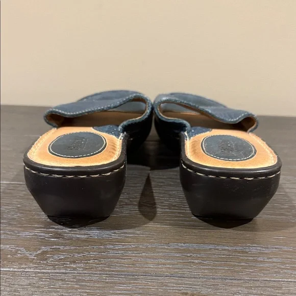 Born Blue Leather Mules - Picture 3 of 6